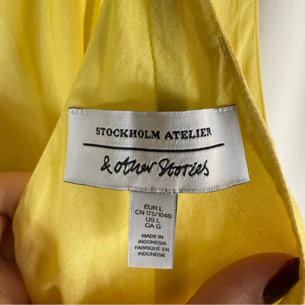 & Other Stories Yellow  Halter Maxi Dress size:L - Picture 12 of 14